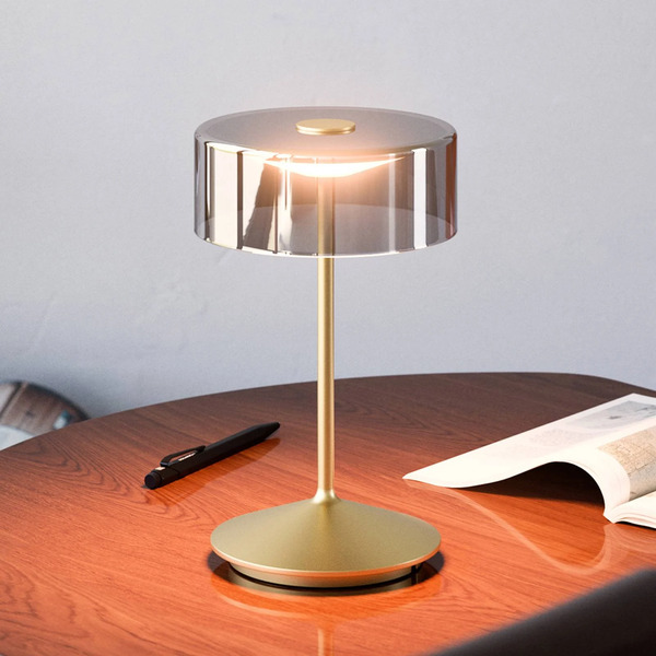  Sigor Sigor Numotion Led Rechargeable Table Lamp, Gold, Glass, Ip54, Dimmable 