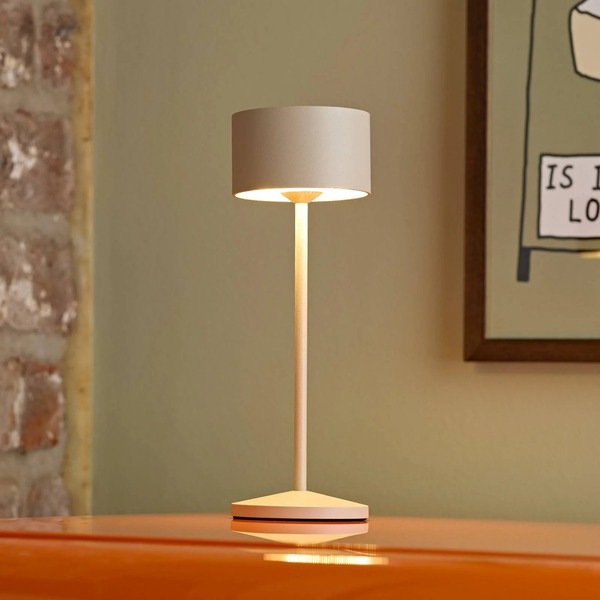  Sigor Sigor Veluna Led Rechargeable Table Lamp, Beige, Set Of 3, 25 Cm, Ip44 