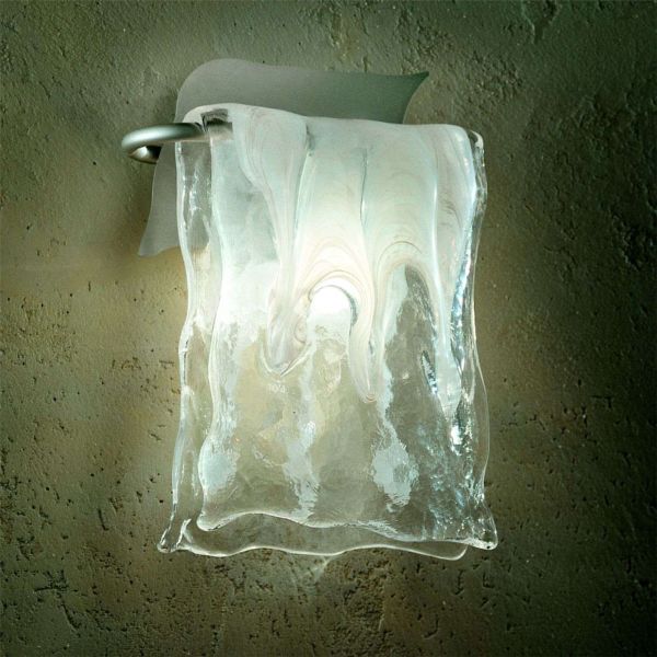  Sil-lux Sil-lux Aluminium/glass Murano Wall Light 