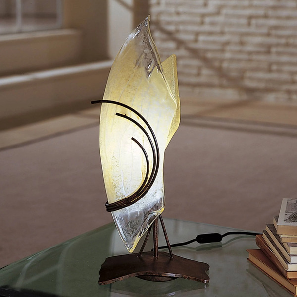  Sil-lux Sil-lux Designer Table Lamp Roma 48 Glass Left Curved 