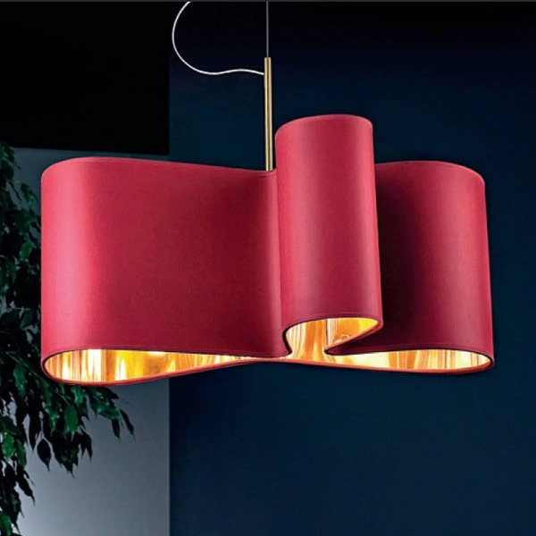  Sil-lux Sil-lux Mugello Pendant Light In Red-gold 