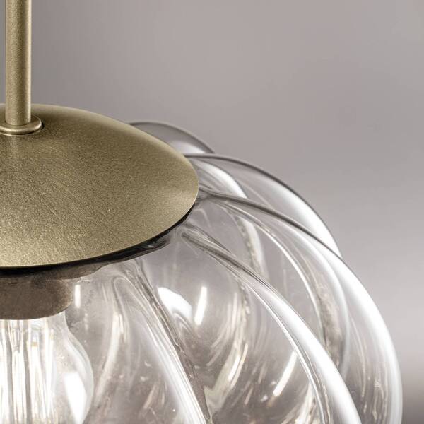 Sil-lux Sil-lux Sugar Pendant Light With Glass Shade, Clear 