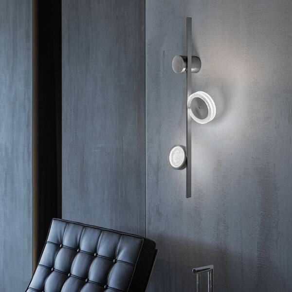  Sil-lux Sil-lux Yo-yo A Led Wall Light, Nickel 