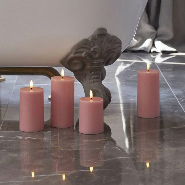  Sirius Sirius Led Tea Light Sille, Pink, Wax, Set Of 2, Battery Operated 