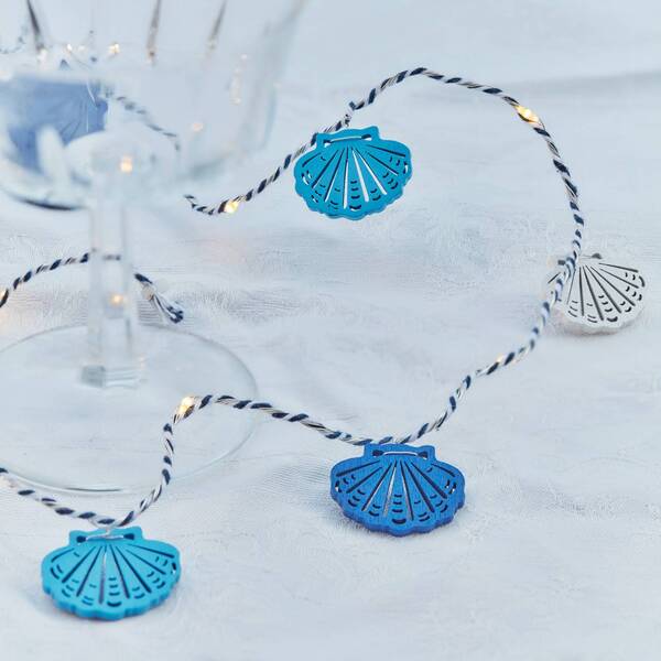  Sirius Sirius Selma Clam Led Fairy Lights, Blue, 20 Lights, Battery Operated 