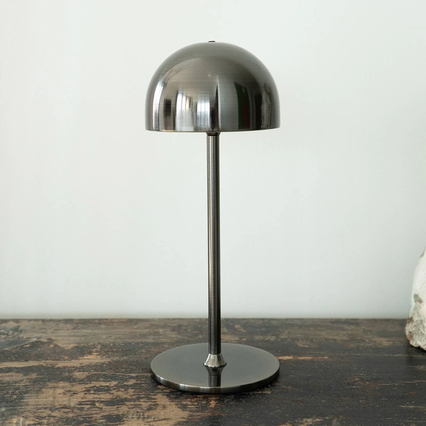  Sirius Sirius Tim Led Rechargeable Table Lamp, Nickel-coloured, Height 30 Cm, Ip54 
