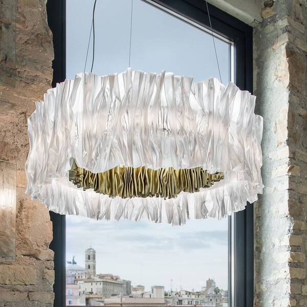  Slamp Slamp Accordéon Led Pendant Light, Gold, 3,000 K 