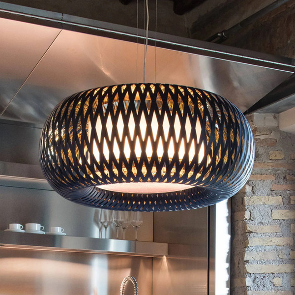  Slamp Slamp Kalatos Pendant Light, Black/gold/white 