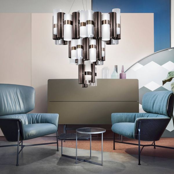  Slamp Slamp La Lollo Xl Led Hanging Lamp ø80cm Tin/white 