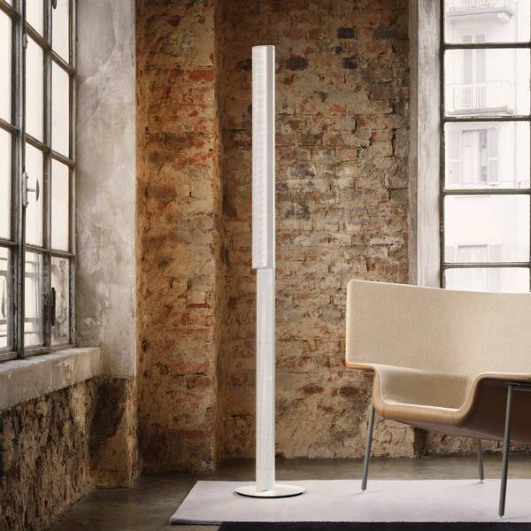  Slamp Slamp Led Floor Lamp Modula Twisted, Crystal, Light Grey 