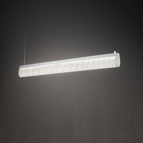  Slamp Slamp Led Hanging Light Modula, Pleated, Light Grey 