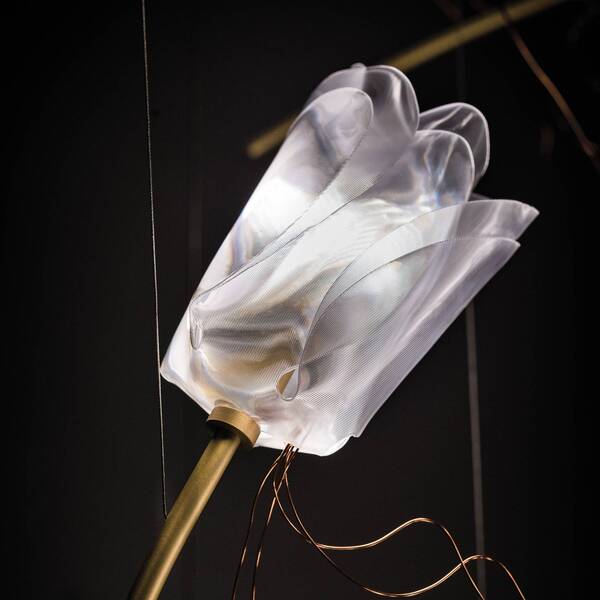  Slamp Slamp Tulip 7 Led Hanging Light Prism/brass Round 
