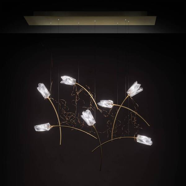  Slamp Slamp Tulip 7 Led Hanging Light Prism/brass 