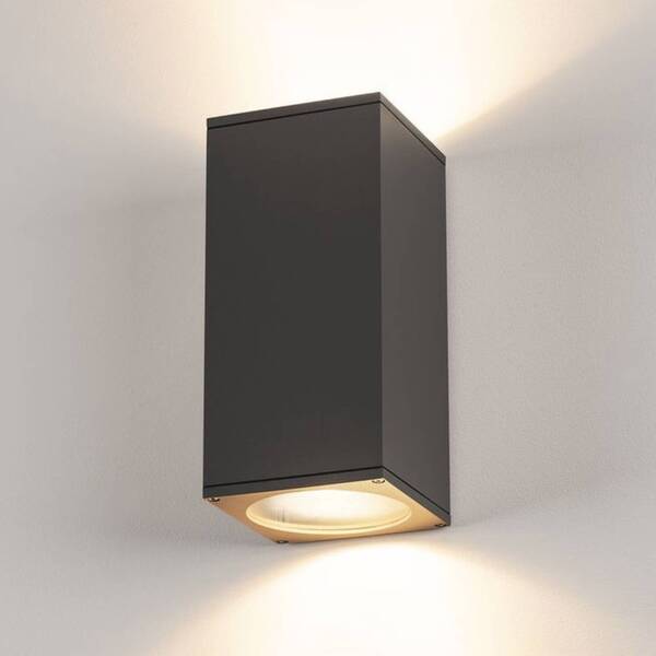  Slv Slv Big Theo Outdoor Wall Lamp, 2-bulb, Anthracite 