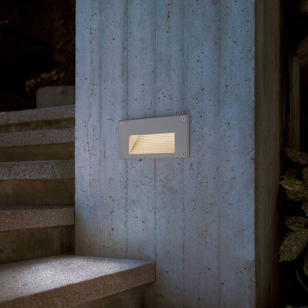  Slv Slv Brick Led Recessed Wall Light 3,000k 