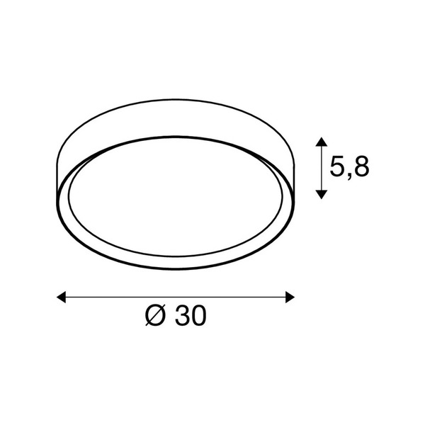  Slv Slv Led Ceiling Lamp Decona, ø 30 Cm, Black, Metal, Cct 