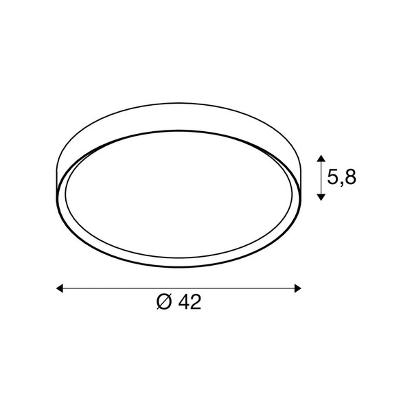  Slv Slv Led Ceiling Lamp Decona, ø 42 Cm, White, Metal, Cct 