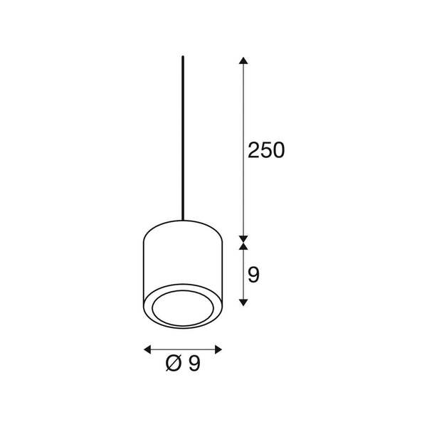  Slv Slv Oculus Led Hanging Light, Copper-coloured, ø 9 Cm, Dimmable To Warm 
