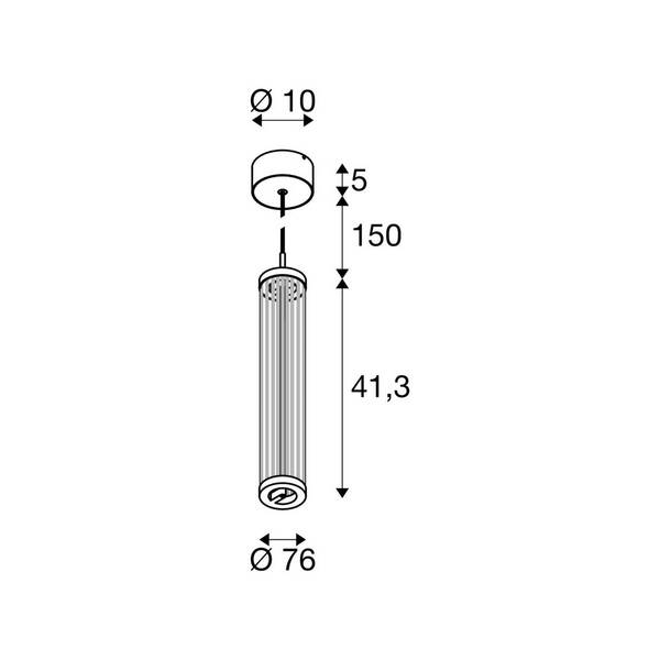  Slv Slv Quimera Led Hanging Light, Copper-coloured, ø 8 Cm, Cct 