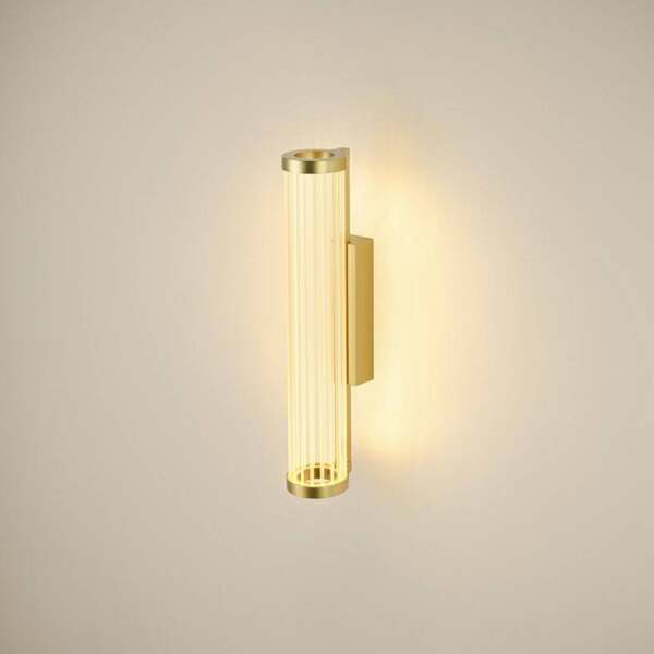  Slv Slv Quimera Led Wall Lamp, Brass-coloured, Height 41 Cm, Cct 