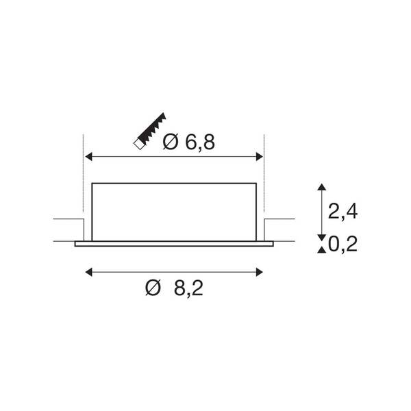  Slv Slv Recessed Ceiling Lamp New Tria, White, Aluminium, ø 8.2 Cm 