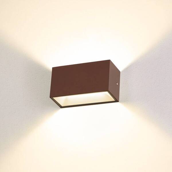  Slv Slv Sitra Led Outdoor Wall Light Up/down 20cm Rust 