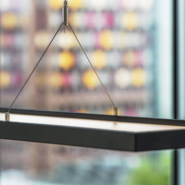  Slv Slv Worklight Led Office Hanging Light, Black 