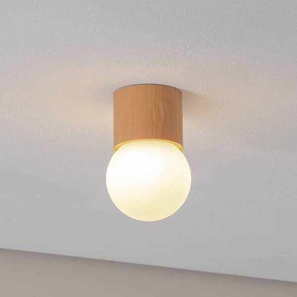  Sollux Lighting Sollux Lighting Boomo Ceiling Light, ø 12 Cm, Wood 