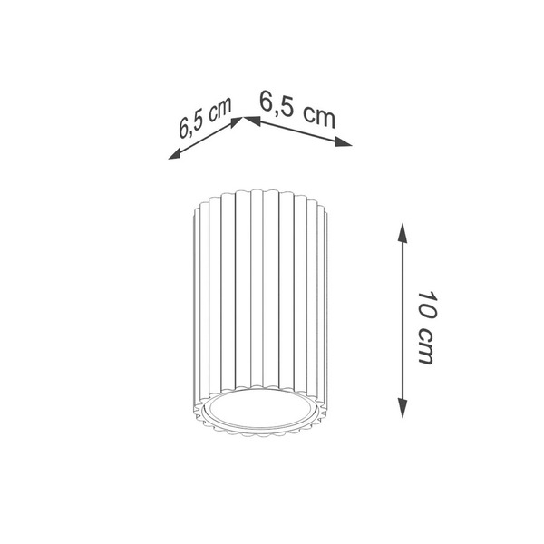  Sollux Lighting Sollux Lighting Carbon Ceiling Light, Gold-coloured, Height 10 Cm, Aluminium 