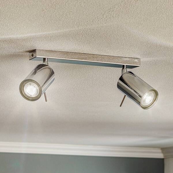  Sollux Lighting Sollux Lighting Ceiling Spotlight Round, Chrome, 2-bulb 
