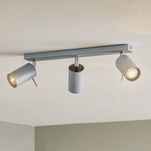  Sollux Lighting Sollux Lighting Ceiling Spotlight Round, Grey, 3-bulb Linear 