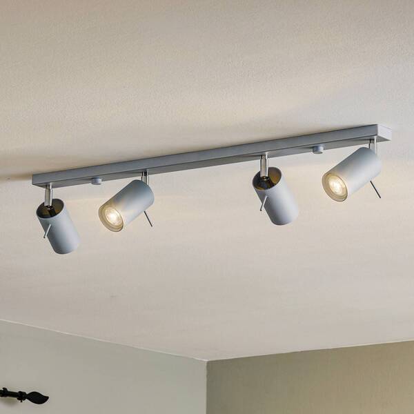  Sollux Lighting Sollux Lighting Ceiling Spotlight Round, Grey, 4-bulb Linear 