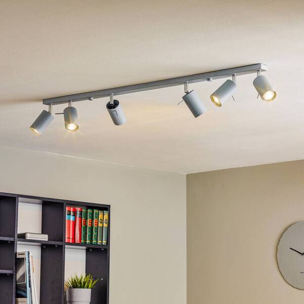  Sollux Lighting Sollux Lighting Ceiling Spotlight Round, Grey, 6-bulb Linear 