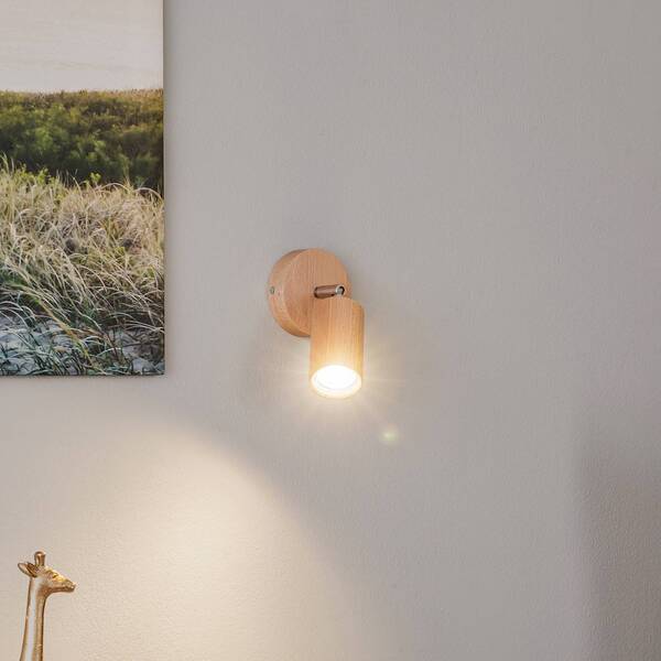  Sollux Lighting Sollux Lighting Cre Wall Spotlight In Wood, 1-bulb 