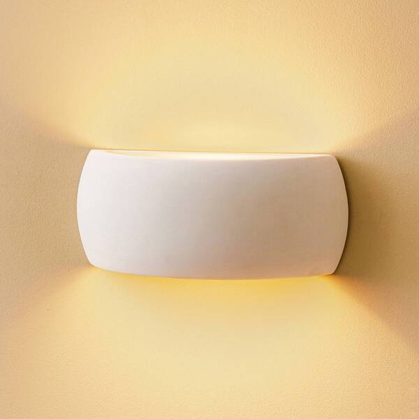  Sollux Lighting Sollux Lighting Curve Up/down Wall Light In White Ceramic 