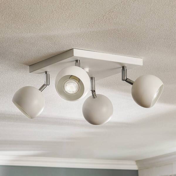  Sollux Lighting Sollux Lighting Flame Ceiling Spotlight, White, 4-bulb Square 