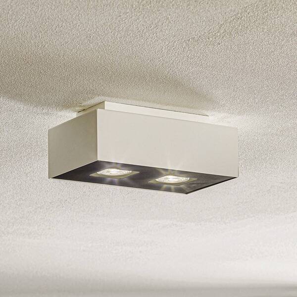  Sollux Lighting Sollux Lighting Kasi Ceiling Light In White Steel, 2-bulb 