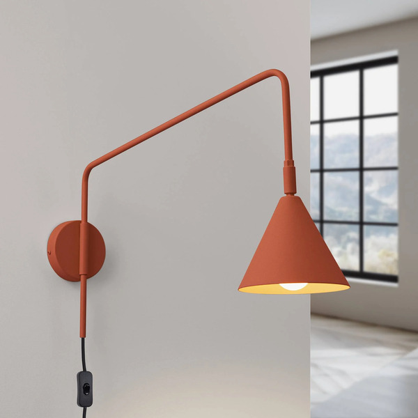  Sollux Lighting Sollux Lighting Lys Wall Light, Ochre, ø 14 Cm, Metal, Plug, E14 