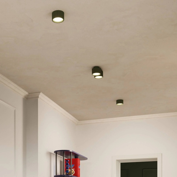  Sollux Lighting Sollux Lighting Ribla Ceiling Light, Olive Green, ø 10 Cm, Metal, Gx53 