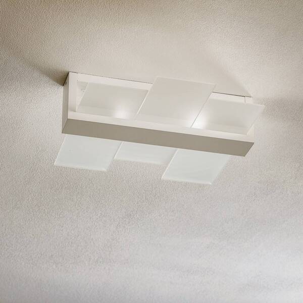  Sollux Lighting Sollux Lighting Shifted 2 Ceiling Light, Glass, White 