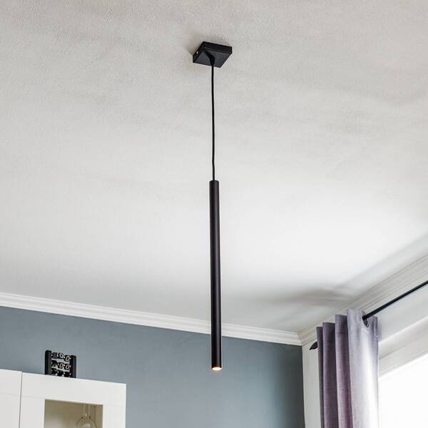  Sollux Lighting Sollux Lighting Thin Pendant Light, Black, 1-bulb 