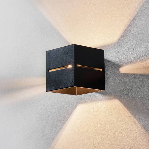  Sollux Lighting Sollux Lighting Wall Light Top Up/down, Black Body 