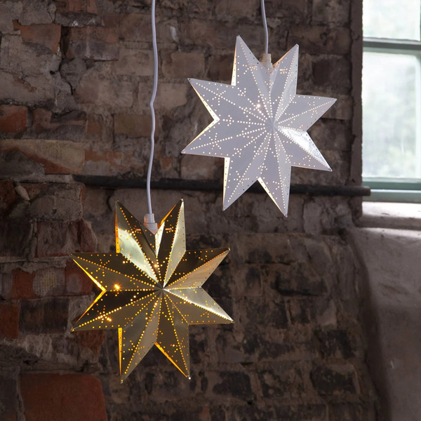  Star Trading Star Trading Classic Decorative Star Made Of Metal, White 