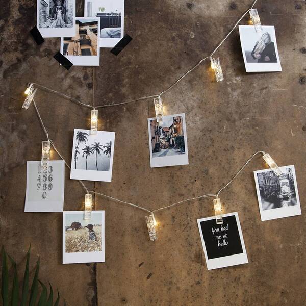  Star Trading Star Trading Clippy Led Photo String Lights, Battery, Timer 
