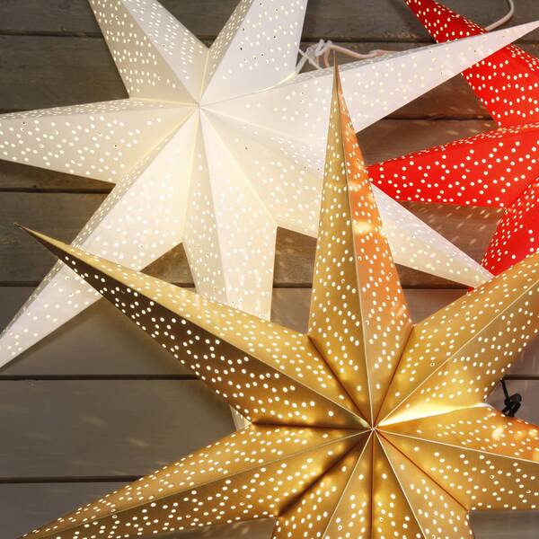  Star Trading Star Trading Dot Paper Star With Hole Pattern, White ø 70 Cm 