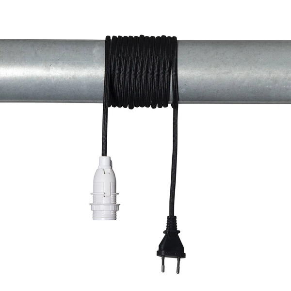 Star Trading Star Trading E14 Socket Lacy With Cable, Black And White 