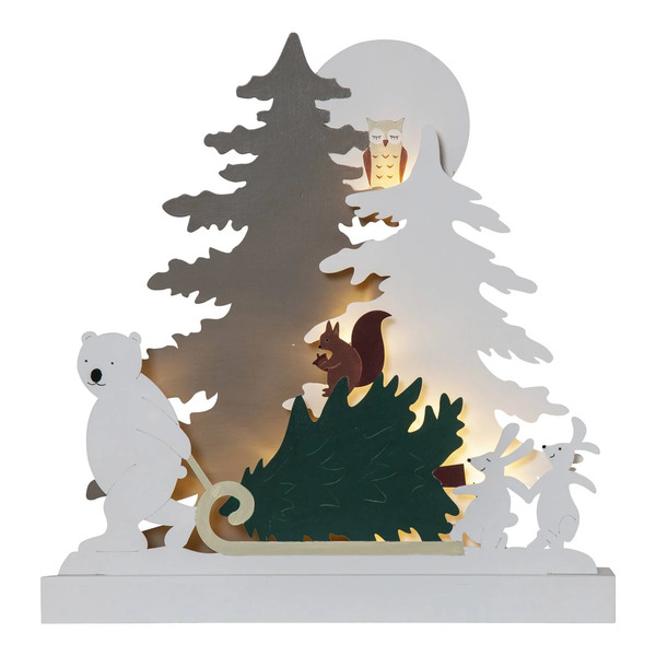  Star Trading Star Trading Forest Friends Led Light, Bear With Sledge 