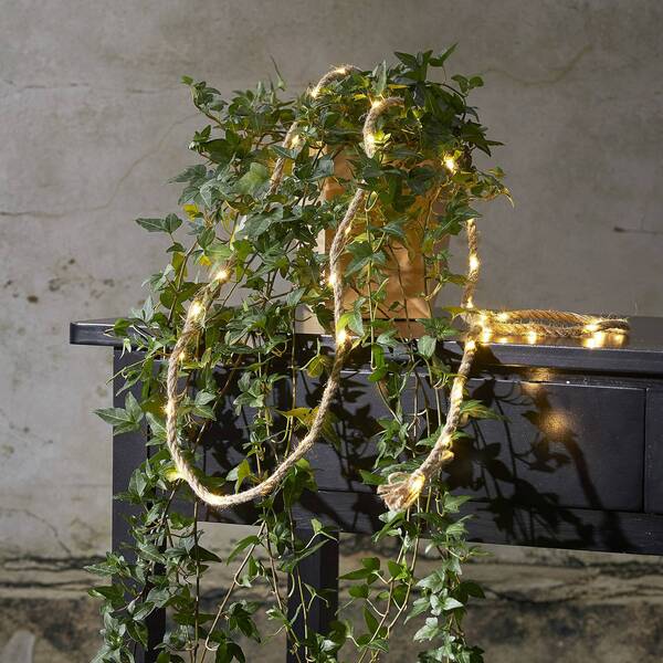  Star Trading Star Trading Jutta String Lights Jute Rope, Battery, 40 Leds 