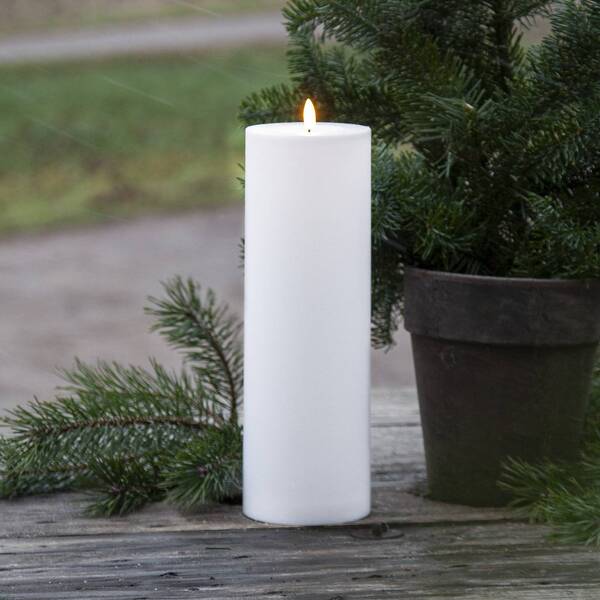  Star Trading Star Trading Led Candle Flamme Rak 32.5 Cm White Plastic Battery Operated 