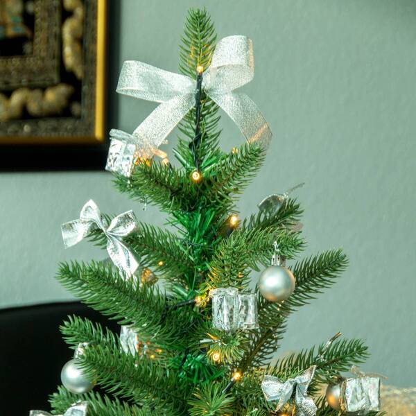  Star Trading Star Trading Led Christmas Tree With Decoration In Silver 